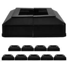 10Stk Post Base Cover Kunststoff Quadratisch Für Pfostenabdeckung