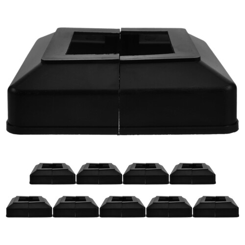 10Stk Post Base Cover Kunststoff Quadratisch Für Pfostenabdeckung