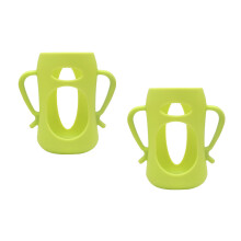 2 Pcs Silicone Milk Bottle Protective Covers Drop Resistant