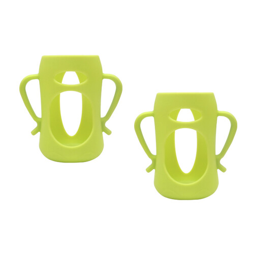 2 Pcs Silicone Milk Bottle Protective Covers Drop Resistant