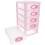 Pink Plastic Desktop Drawer Organizer Box for Office and Cosmetics 1