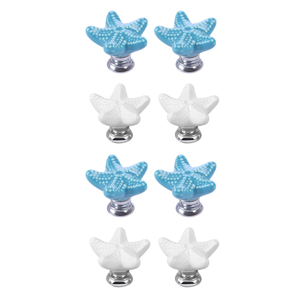 8Pcs Ceramic Door Pull Handles Assorted Colors Durable Cabinet Knobs 3351196670513