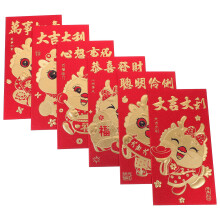 6Pcs Chinese New Year Red Envelopes 2024 Lunar Year Of Dragon
