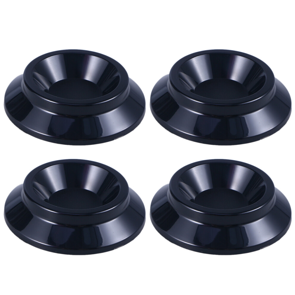 4Pc Piano Mats Caster Cups Non-Slip Anti-Noise Black 3351196680895