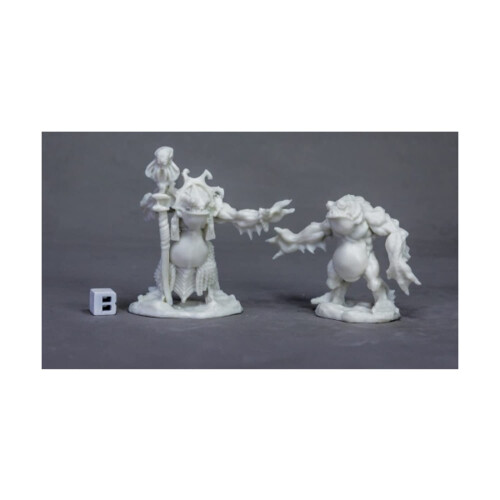 Reaper Miniatures REM77520 Deep One Priest & Servitor Bone Figur