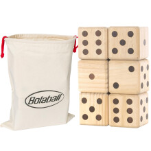 Bolaball 3,5"" Set di dadi giganti da giardino in legno per divertimento all'aria aperta, barbecue, eventi, feste, giochi in giardino, giochi da s
