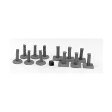 Ceifador em miniaturas Rem49004 Bollards Miniatures Black - pacote de 12