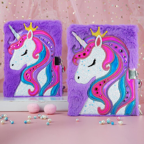Ημερολόγιο Unicorn για Κορίτσια με Κλείδωμα, Δώρο Παιχνίδι Unicorn για Έφηβες 1
