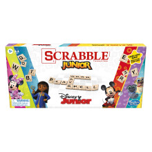 Hasbro Gaming Scrabble Junior: Disney Junior Edition Brettspiel, doppelseitiges Spielbrett, Zuordnungs- und Wortspiel (Amazon-exklusiv)