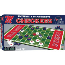 Masterpieces Family Game - NCAA Ole Miss Rebels Checkers - Officially Licensed Board Game for Kids & Adults
