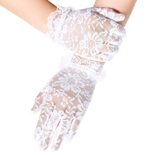 Girls White Lace Gloves Tea Party Gloves Formal Gloves Princess Gloves Dress Gloves for Wedding Pageant