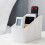 1Pc Wood And Plastic Desktop Storage Basket With Detachable Slots 3