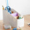 1Pc Wood And Plastic Desktop Storage Basket With Detachable Slots 7
