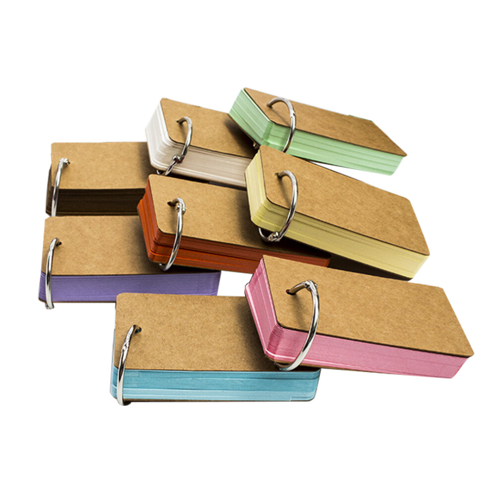 6 Pcs 9X5.5Cm Blank Alphabet Cards With Binder Ring For School Office-image-OPC-PKW8852-NEW