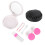 2Pcs Plastic Lenses Container Case Storage Box For Girls Black White 4