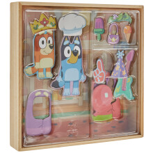Playhouse de madeira magn   tica azuis de 18 pe   as Conjunto de atividades Inclui 2 bonecas de madeira House Great Toys for Kids Fun anivers   rio de