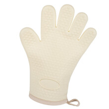 Heat-Resistant Silicone Oven Glove Ivory White – Anti Scald Cooking Glove