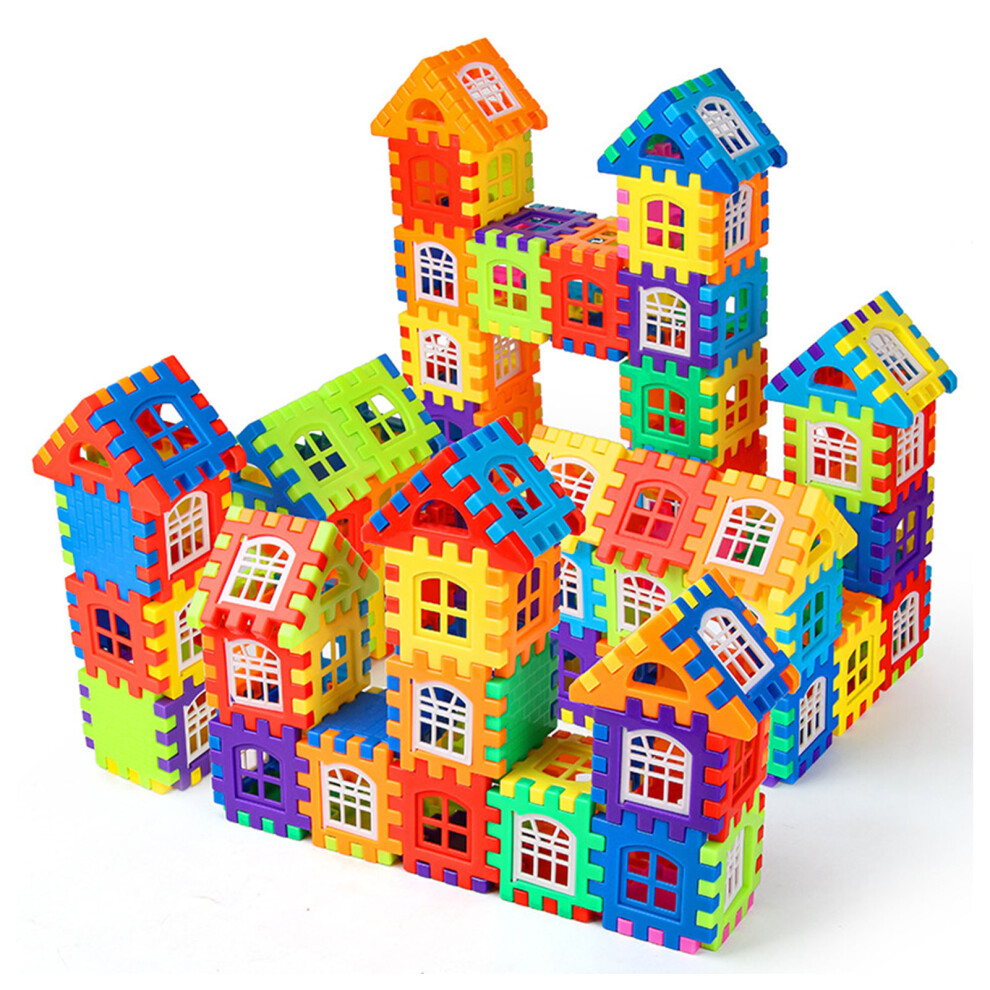 Toddler 140pcs 3D House Building Blocks Set with 46 Windows Educational Toy