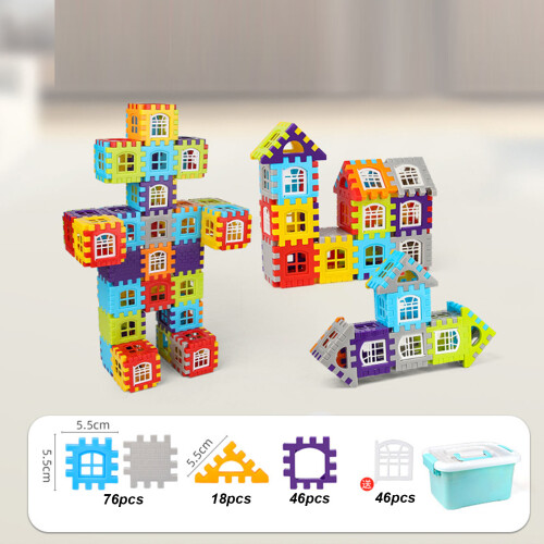 House Block Toy 140pcs, 5x5.5cm, 46 Window Board 1