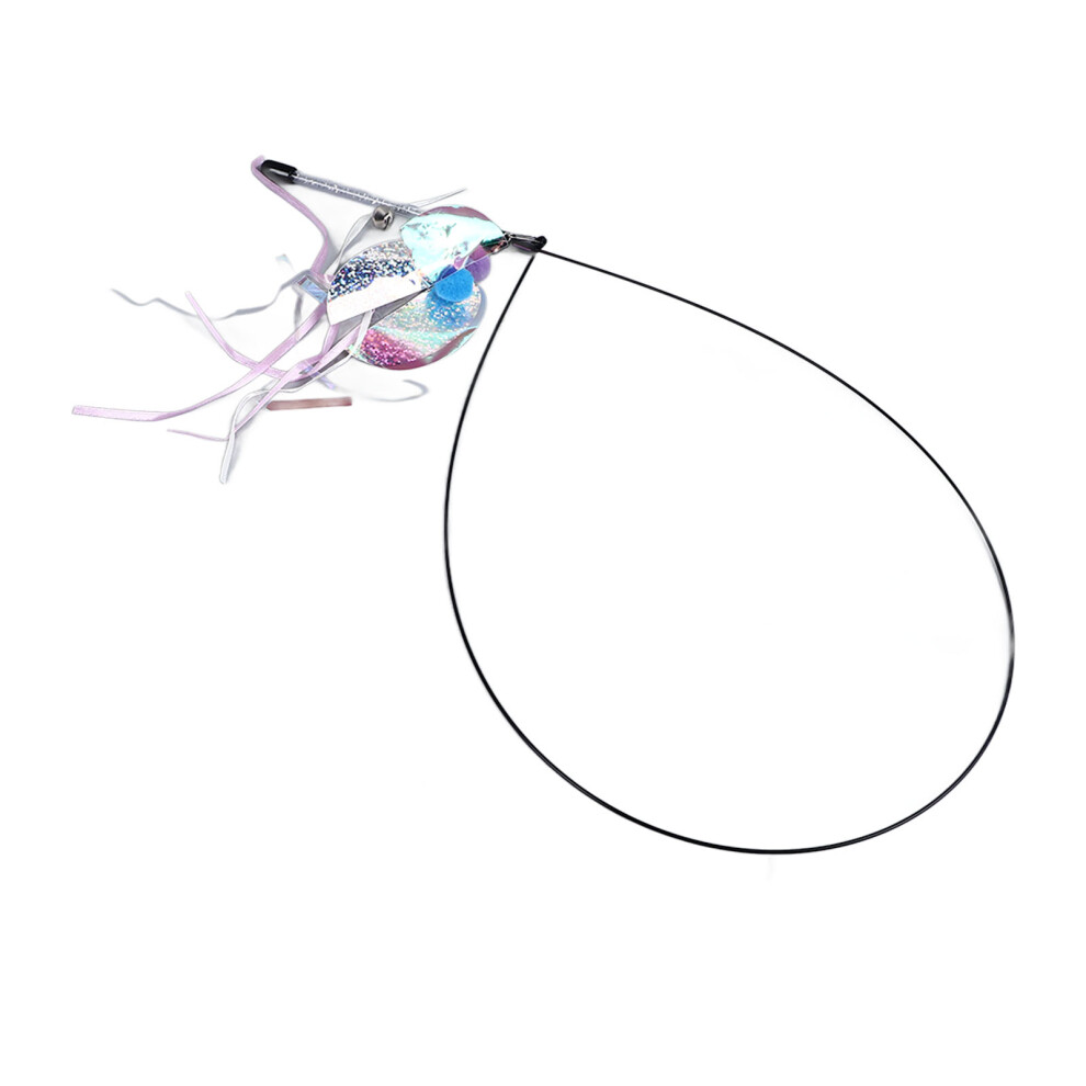 Flexible Steel Wire Cat Teaser Wand with Plush Bait for Kitten and Cat-image-OPC-PKW89RF-NEW