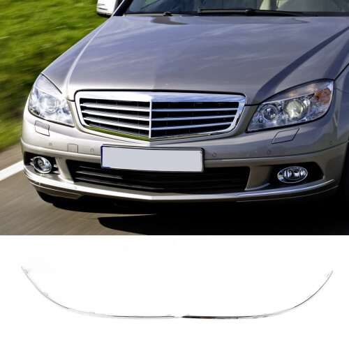 2pcs Chrome Front Bumper Lower Molding Trim for Benz C‑Class W204 2