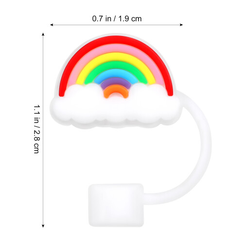 Creative Strohhalmhülle Regenbogenform Mit Für Getränkebecher 1