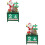 2Stk Holz Weihnachtskalender Block Tischdekoration 8