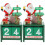2Stk Holz Weihnachtskalender Block Tischdekoration 4