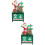 2Stk Holz Weihnachtskalender Block Tischdekoration 9