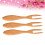 3Pcs Wide Handle Wooden Fruit And Dessert Fork 5