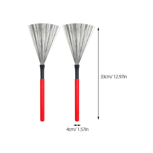 1 Pair Drum Wire Percussion Instrument Drum Wooden Handle Drum Brush 1
