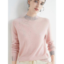 (XL, Pink) Cashmere Sweater For Women 100% Cashmere Lightweight Long Sleeve Crew Neck Knitted Sweater