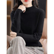(XL, black) Cashmere Sweater For Women 100% Cashmere Lightweight Long Sleeve Crew Neck Knitted Sweater