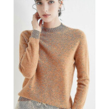 (XXL, Golden Camel) Cashmere Sweater For Women 100% Cashmere Lightweight Long Sleeve Crew Neck Knitted Sweater