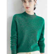 (XXL, green) Cashmere Sweater For Women 100% Cashmere Lightweight Long Sleeve Crew Neck Knitted Sweater