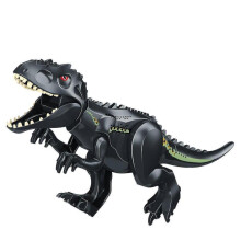 (black)Jurassic Large Assembled Dinosaur Tyrannosaurus Rex Toy Building Blocks Children