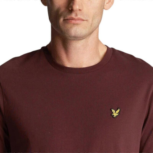 (M,Burgundy)Men's Short Sleeve T-Shirts, Regular Fit, Crew Neck 2