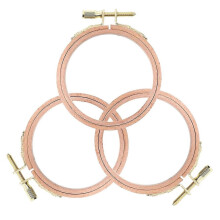 3 Pack 3 Inch Embroidery Hoop Small Embroidery Hoop Made of Beech Wood, Embroidery Frames compatible Wooden