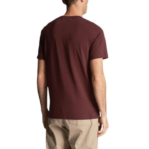 (S,Burgundy)Men's Short Sleeve T-Shirts, Regular Fit, Crew Neck 1