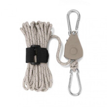 (Small Size, Brown) Portable Adjustable Fix Camping Rope Wear-resistance Camping Pulleys Adjuster for Outdoor