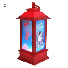 (D)Christmas LED Colorful Light Santa Claus Christmas Tree Snowman Pattern Lanterns Night Light Decoration Lighthouse