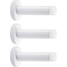 (White)3Pcs 3.5 Inch Stainless Steel Door Stop with Rubber Tips, Wall Mounted Protection