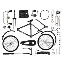 (Diy, Black) Retro Bike Model Ornament Miniature Collection Decorative Die-cast Toy Retro Classic Metal Art Bike Model
