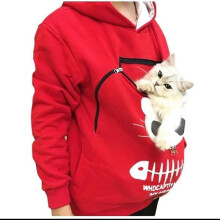 (L, Pink) Sweatshirt Cat Lovers Hoodie Kangaroo Dog Pet Paw Pullovers Cuddle Pouch Sweatshirt Pocket Animal Ear Hooded