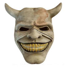(Gray)The Grabber Latex Mask from The Black Phone Horror Movie for Adult Cosplay