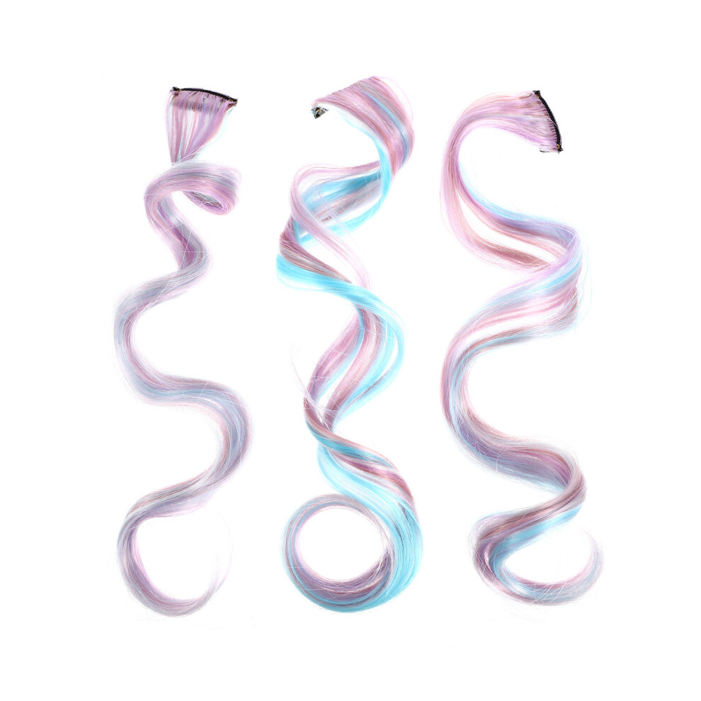 Ohphcall Unisex 18Pcs Clip In Hair Extensions Colored Fake Hairpieces For Women