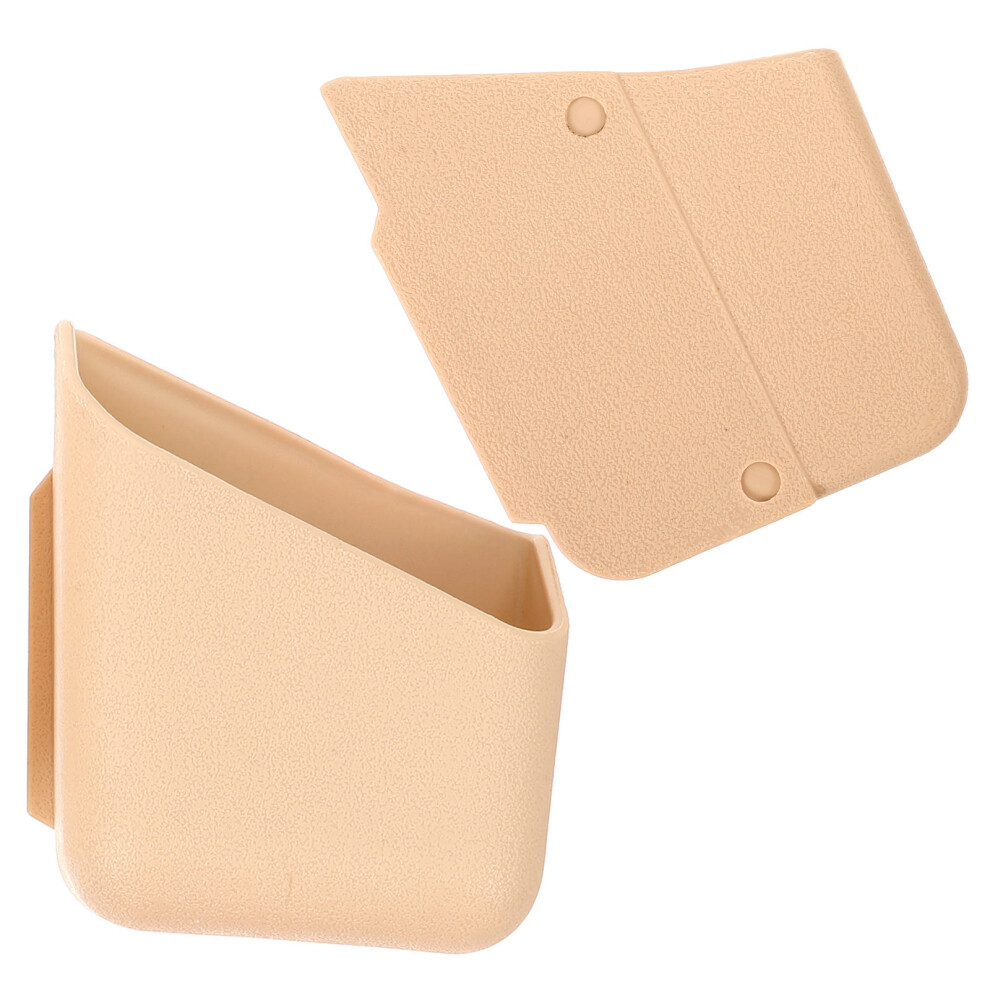 2Pcs Car Storage Holders Plastic Adhesive Organizer For Sundries Beige 3351618201929