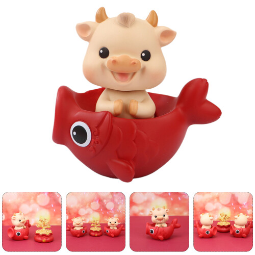 Resin Cattle Ornaments For Car Interior Decoration 1