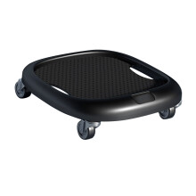Bauchmuskel-Trainingsrad Platte ABS Leiser Workout-Roller Scheibe Schwarz