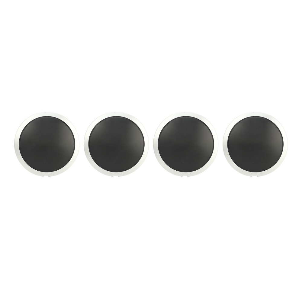 4Pcs Wheel Hub Caps For Fiat 500 2007-2019 Chrome Trim White 8081351836434